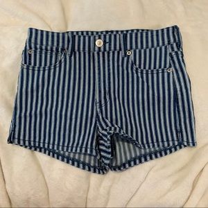 AMERICAN EAGLE Sz 10 Hi-Rise Striped Shortie Short